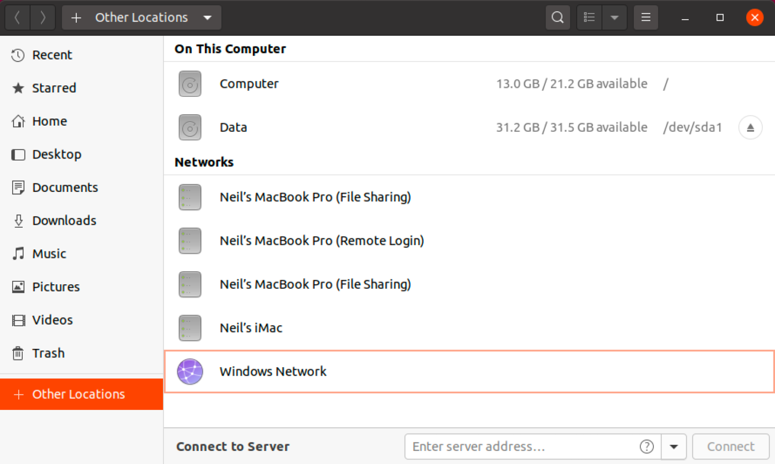 file share server on ubuntu