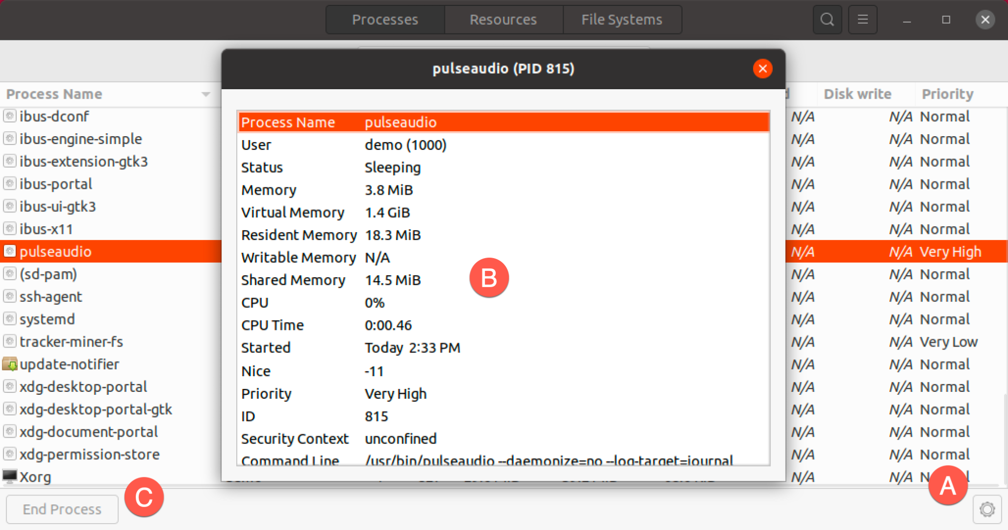 ubuntu process monitor